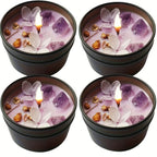 [aesthetic Lavender Candle] S Lavender Candle - Aesthetic Fragrance, Cute Purple Embedded Crystal &... - House Of Avana [[SKU:HOA-CAN-045]]