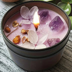 [aesthetic Lavender Candle] S Lavender Candle - Aesthetic Fragrance, Cute Purple Embedded Crystal &... - House Of Avana [[SKU:HOA-CAN-045]]
