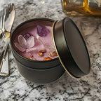 [aesthetic Lavender Candle] S Lavender Candle - Aesthetic Fragrance, Cute Purple Embedded Crystal &... - House Of Avana [[SKU:HOA-CAN-045]]