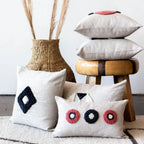 Afriscandi Circles Throw Pillow, side view - House Of Avana