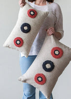 Afriscandi Circles Throw Pillow, front view - House Of Avana