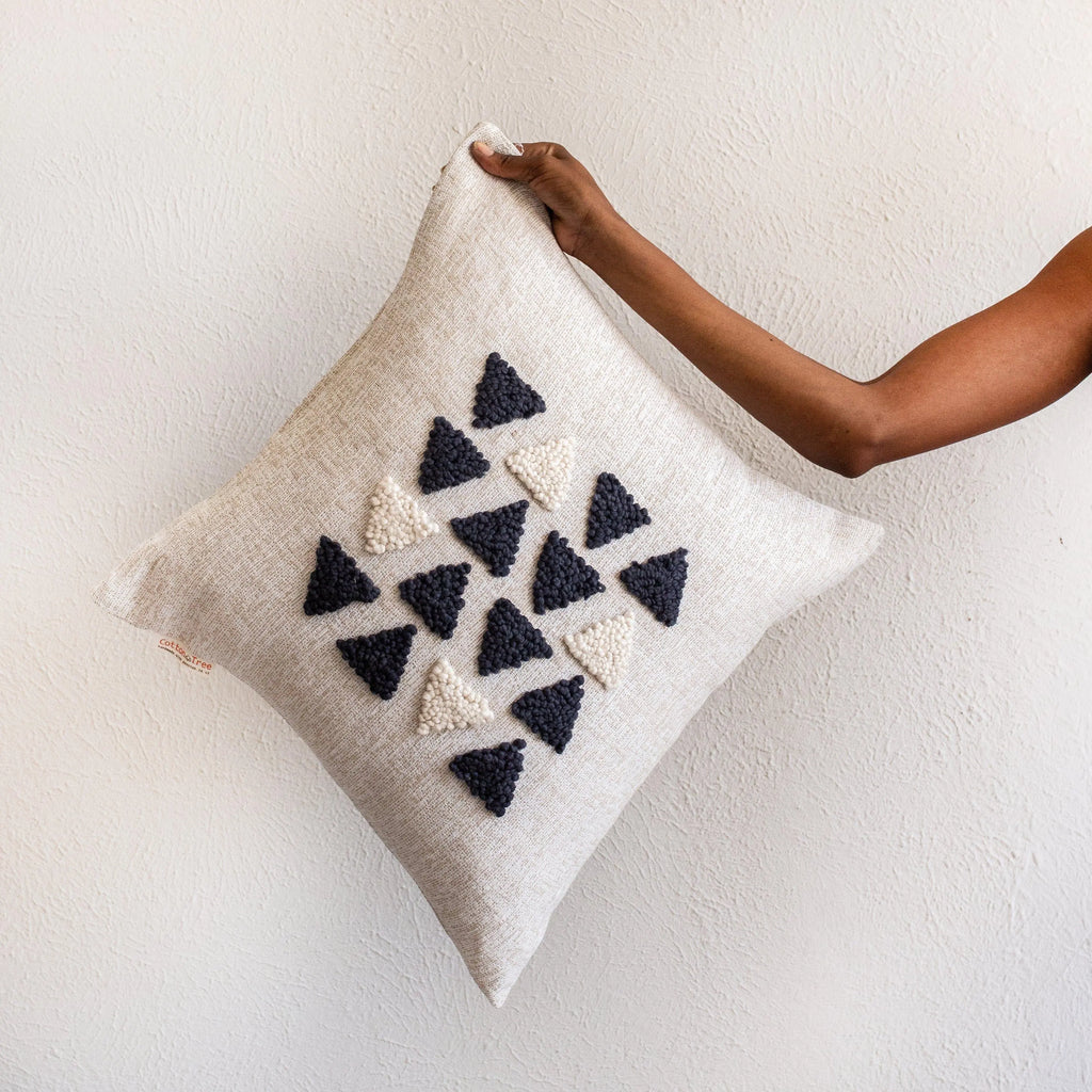 Afriscandi Harvest Wool + Cotton Throw Pillow, lifestyle image - House Of Avana