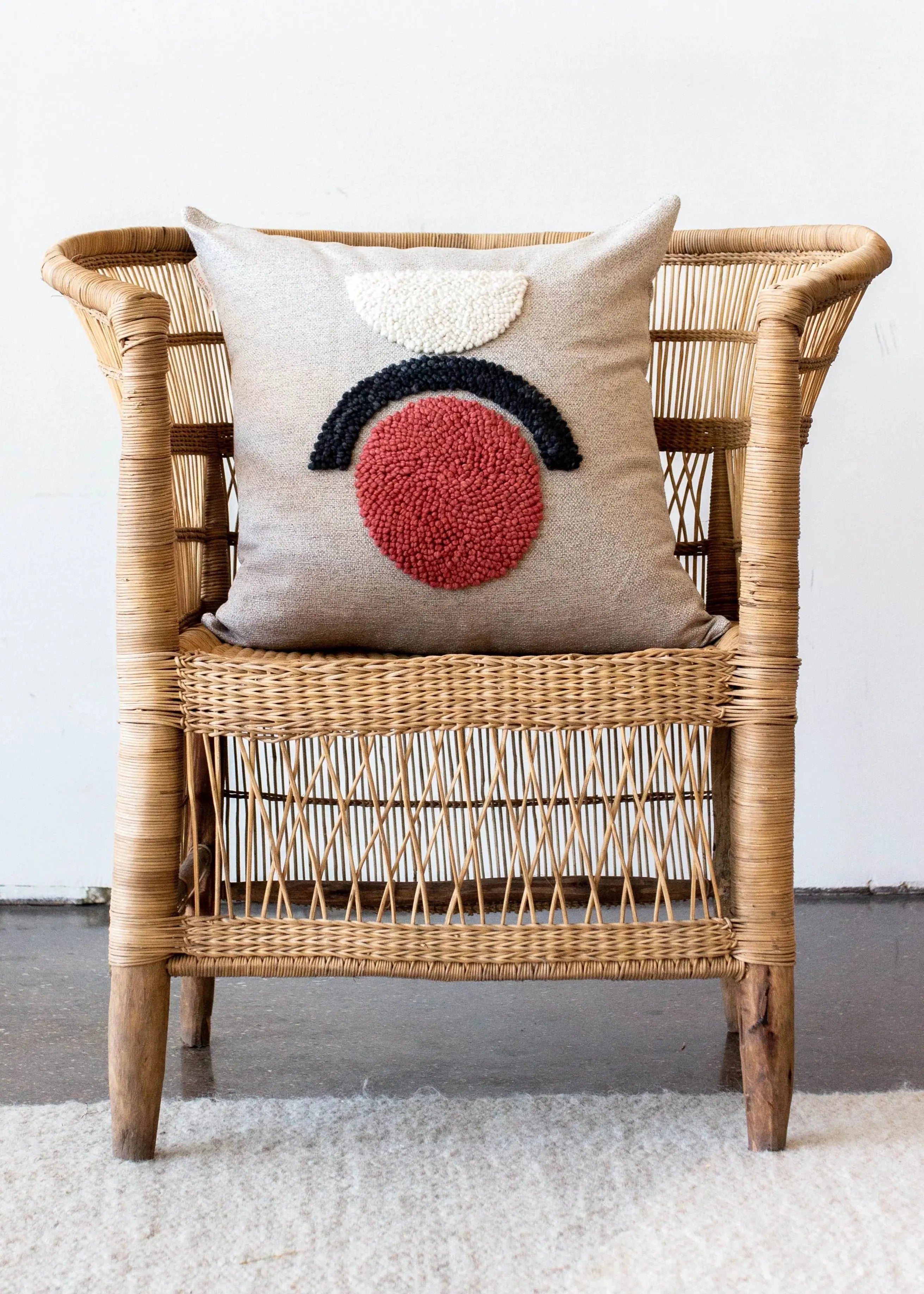 Afriscandi Sunrise Throw Pillow, back view - House Of Avana