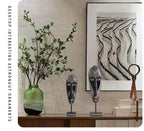 African Mask Wall Art - Hand-Painted Tribal Design | Decorative Figurine | scale view | Abstract home decor | House of Avana