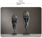 African Mask Wall Art - Hand-Painted Tribal Design | Decorative Figurine | dimensions | Abstract home decor | House of Avana