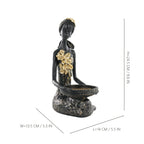 Black Figure Tabletop Statue - African Design, back view - House Of Avana
