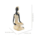 Black Figure Tabletop Statue - African Design, side view - House Of Avana