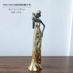 African Figurine - Golden Sculpture Storage, alternate view - House Of Avana