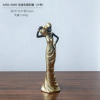 African Figurine - Golden Sculpture Storage, alternate view - House Of Avana