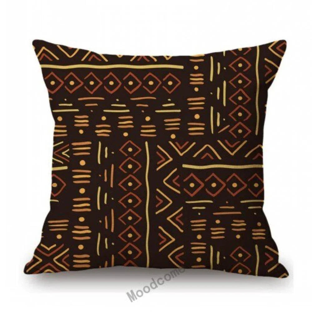 African Geometric Tribal Mud cloth Cushion Cover - House Of Avana