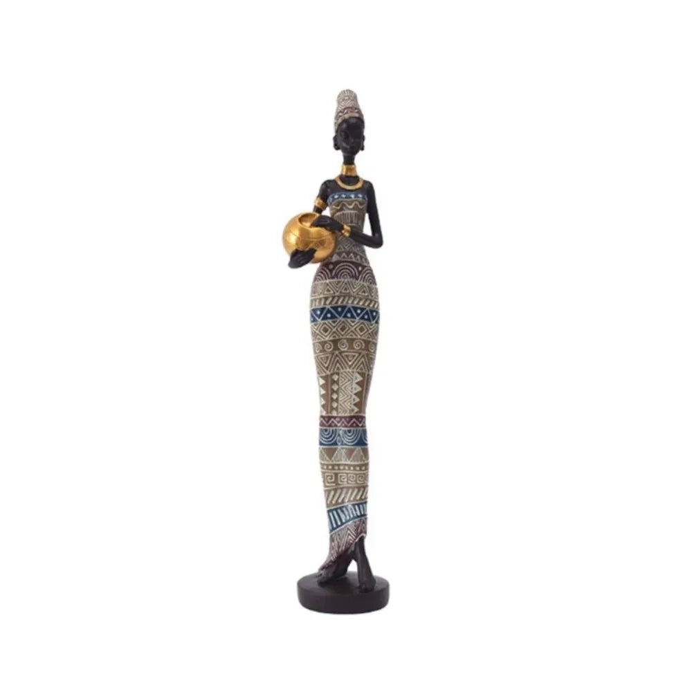 Handcrafted Tribal Lady Sculpture - House Of Avana