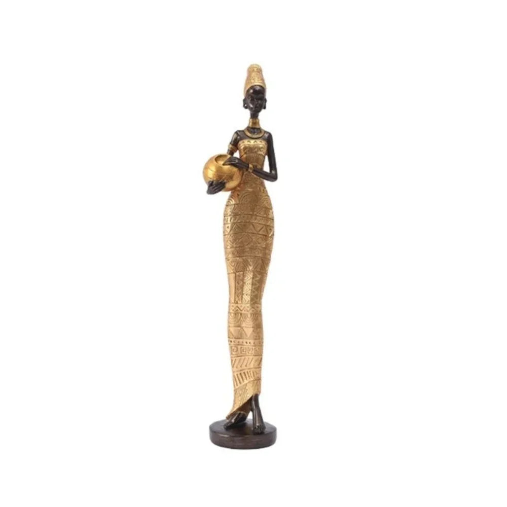 Handcrafted Tribal Lady Sculpture - House Of Avana