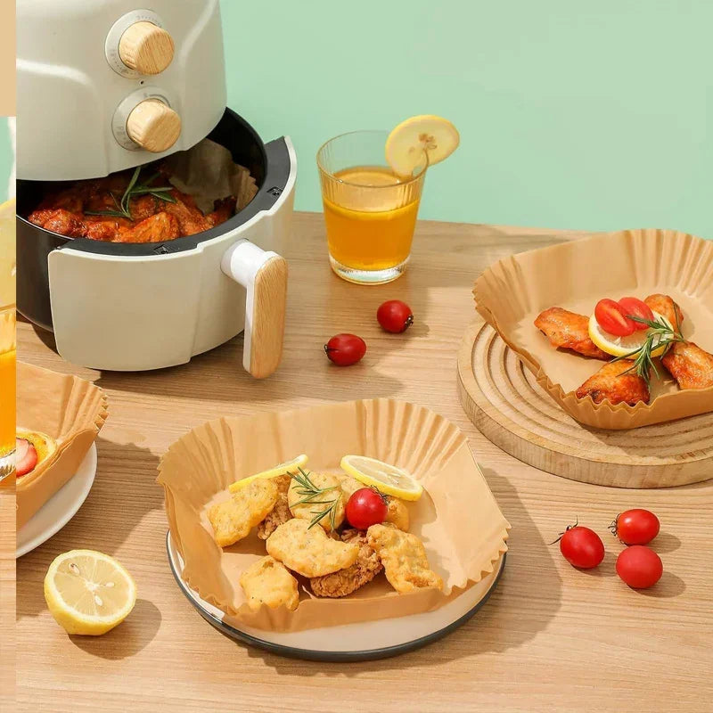 Air Fryer Liners - Non-stick Parchment Square, texture detail - House Of Avana
