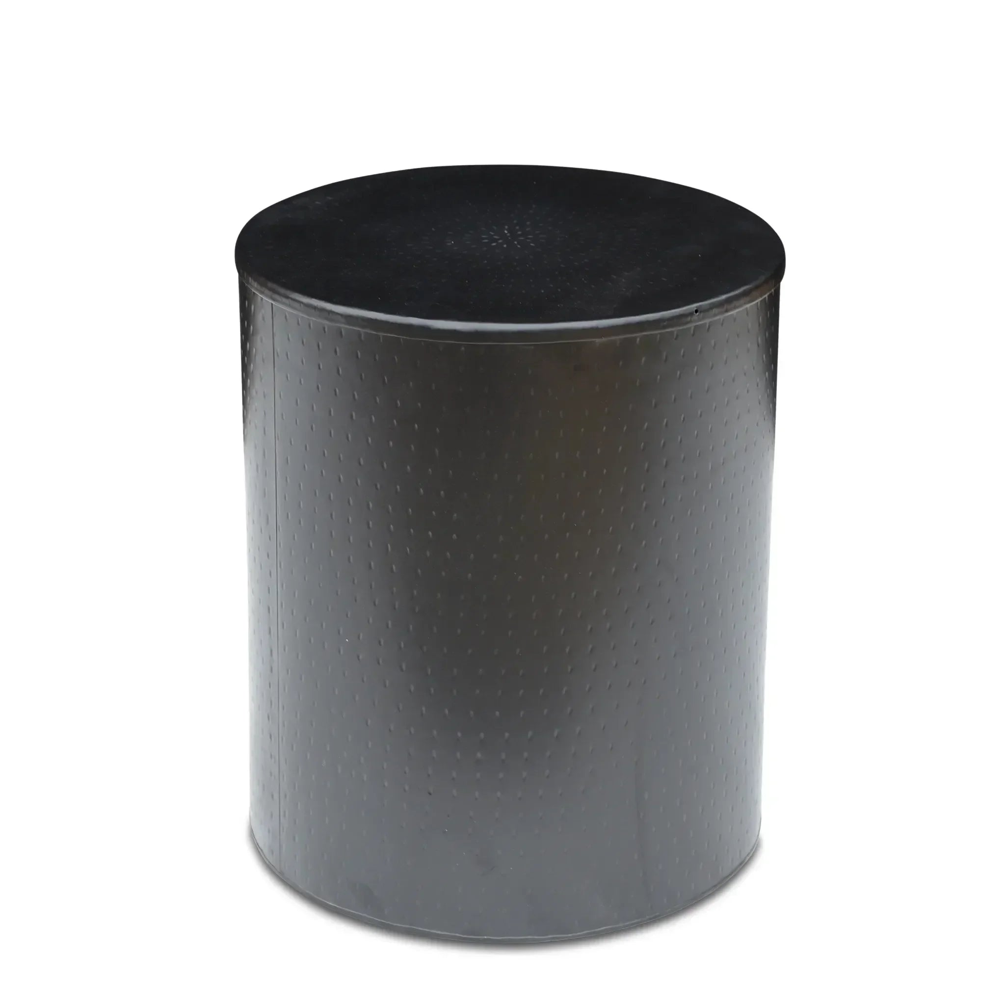 Alevi Drum End Table, front view - House Of Avana