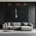 Allahu Akbar Metal Wall Art – Elegant Islamic Calligraphy Design - Kaf242, side view - House Of Avana