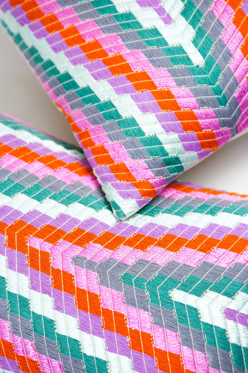Almolonga Zig Zag Pillow - Orange Multi Archive New York