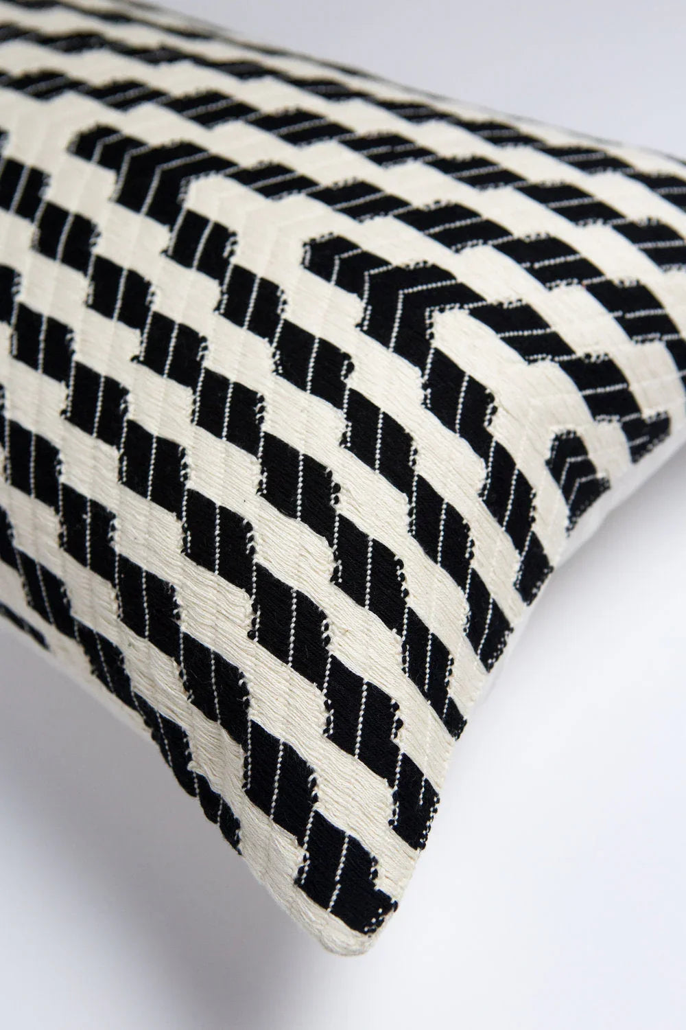 Almolonga Zig Zag Pillow - Black and White Archive New York
