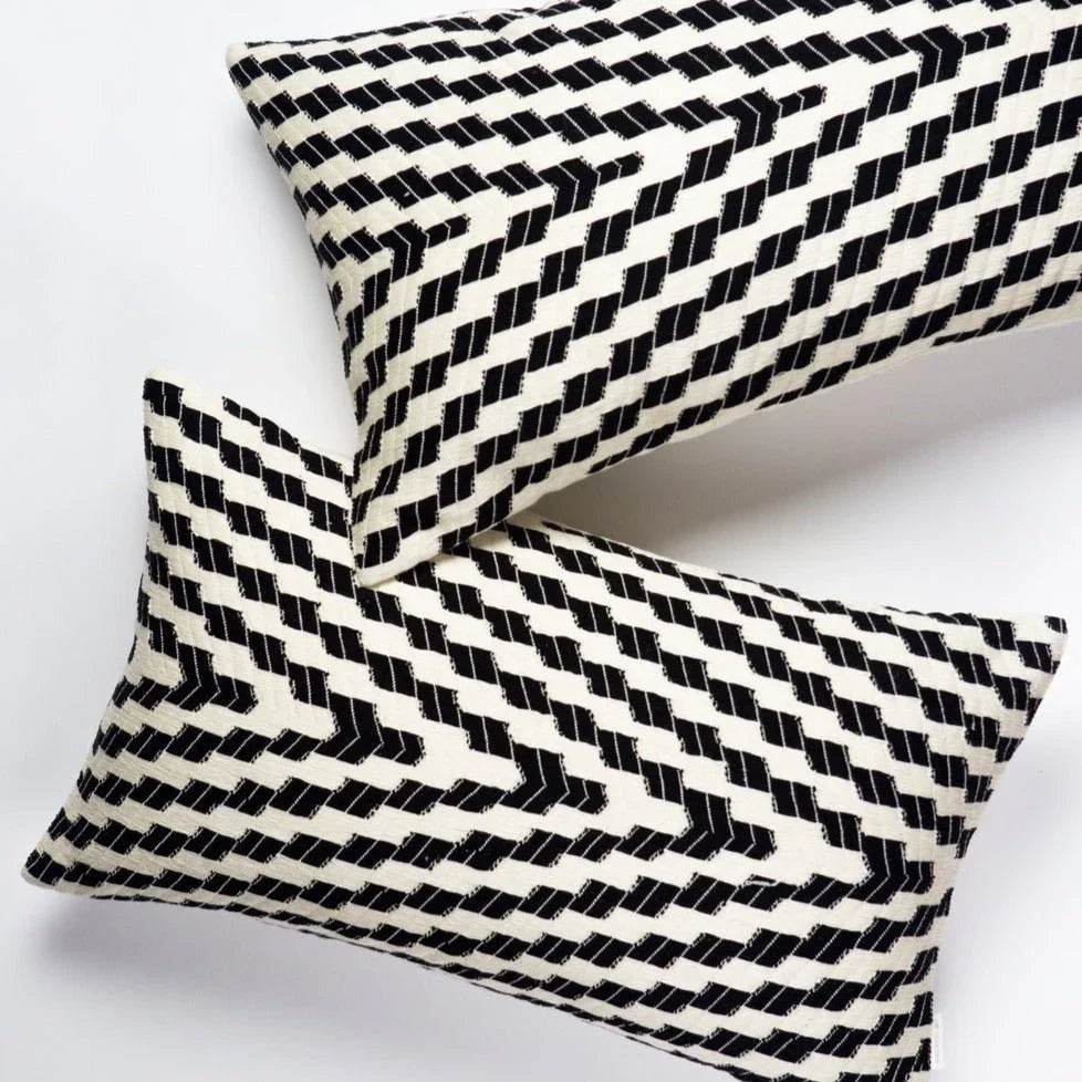 Almolonga Zig Zag Pillow - Black and White Archive New York