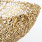Aluminum Gold Finish Metal Fruit Basket