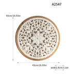 American Style Countryside Retro Carved Flower Design Wall Hanging for Homestay Entrance Living Room... - House Of Avana
