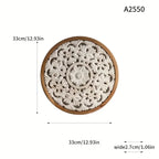 American Style Countryside Retro Carved Flower Design Wall Hanging for Homestay Entrance Living Room... - House Of Avana