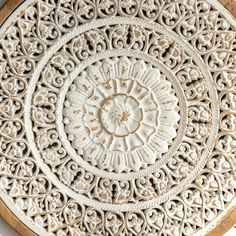 American Style Countryside Retro Carved Flower Design Wall Hanging for Homestay Entrance Living Room... - House Of Avana