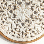 American Style Countryside Retro Carved Flower Design Wall Hanging for Homestay Entrance Living Room... - House Of Avana