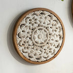 American Style Countryside Retro Carved Flower Design Wall Hanging for Homestay Entrance Living Room... - House Of Avana