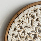 American Style Countryside Retro Carved Flower Design Wall Hanging for Homestay Entrance Living Room... - House Of Avana