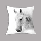 Animal White Horse Seat Cushion Plush Pillowcase Throw Pillow 45x45cm Decorative Cushion No Filler for... - House Of Avana