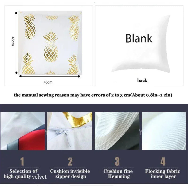 Animal White Horse Seat Cushion Plush Pillowcase Throw Pillow 45x45cm Decorative Cushion No Filler for... - House Of Avana