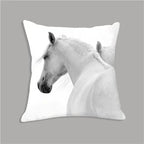 Animal White Horse Seat Cushion Plush Pillowcase Throw Pillow 45x45cm Decorative Cushion No Filler for... - House Of Avana