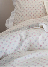 Annie Lace Ruffle Floral Bedding Set / Pink Ever Lasting