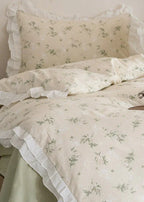 Annie Lace Ruffle Floral Bedding Set / Pink Ever Lasting
