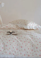 Annie Lace Ruffle Floral Bedding Set / Pink Ever Lasting
