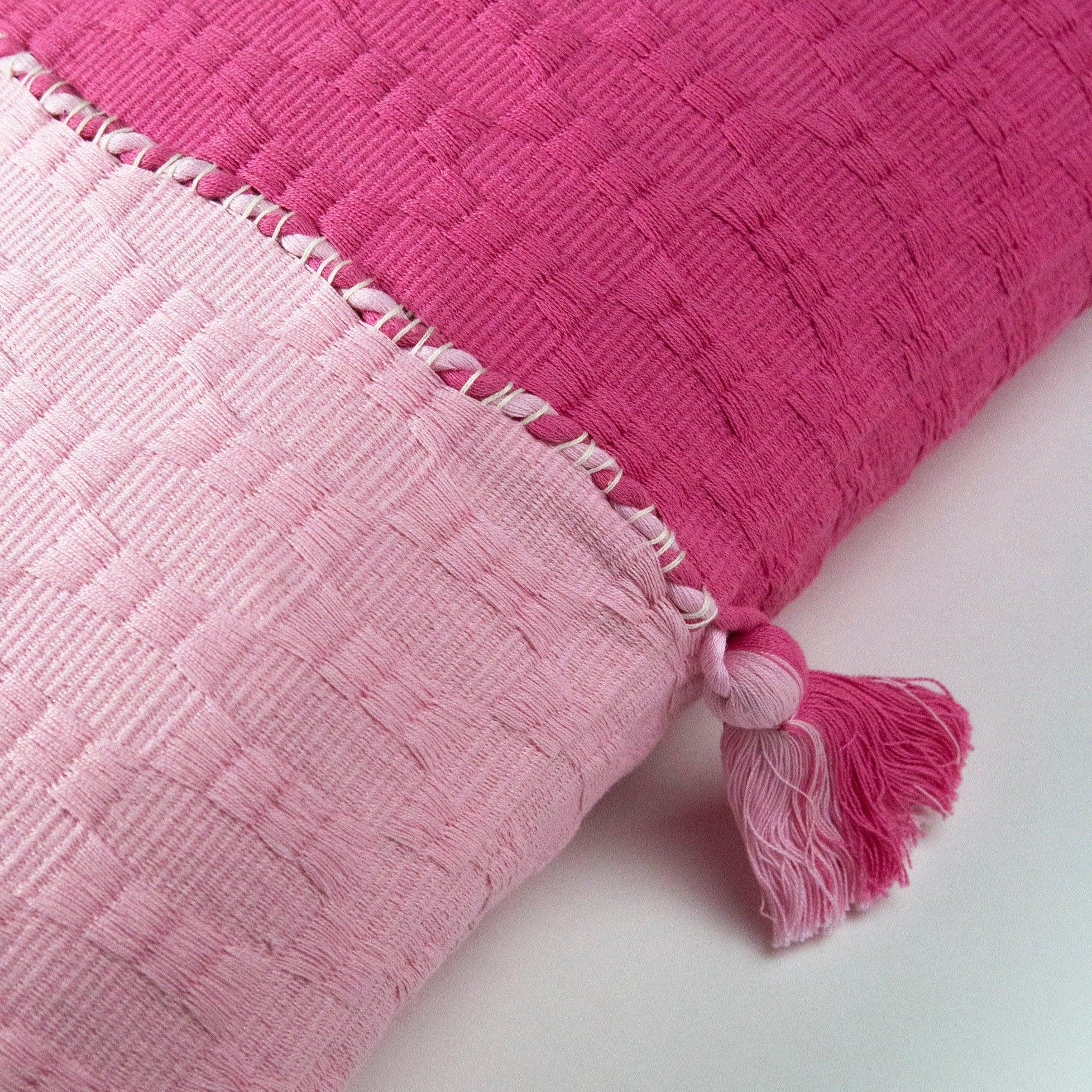 Antigua Pillow - Pink / Periwinkle Colorblocked Archive New York