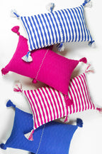 Antigua Pillow - Medium Blue / Fuchsia Archive New York