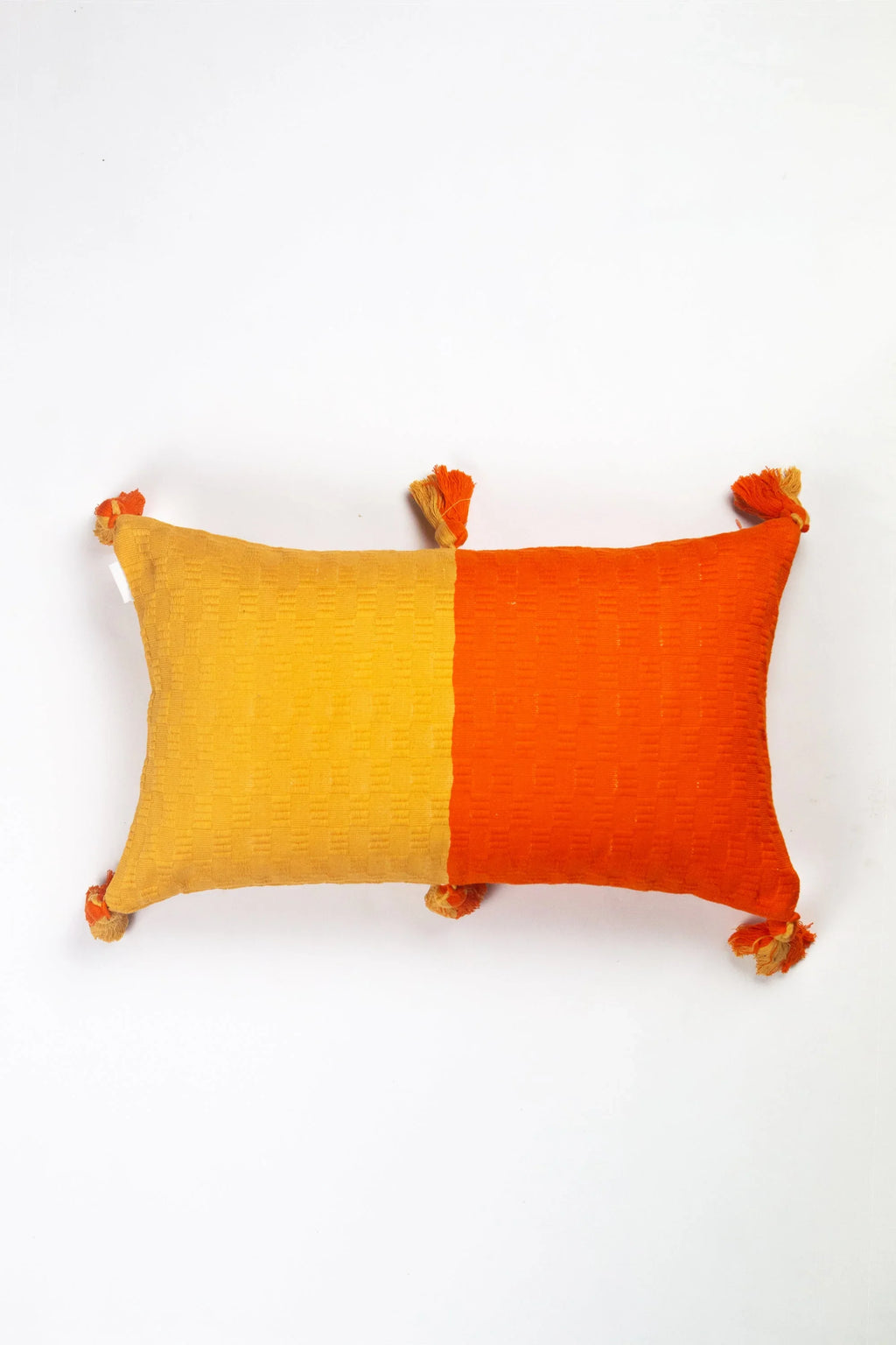 Antigua Pillow - Tangerine Colorblocked Archive New York
