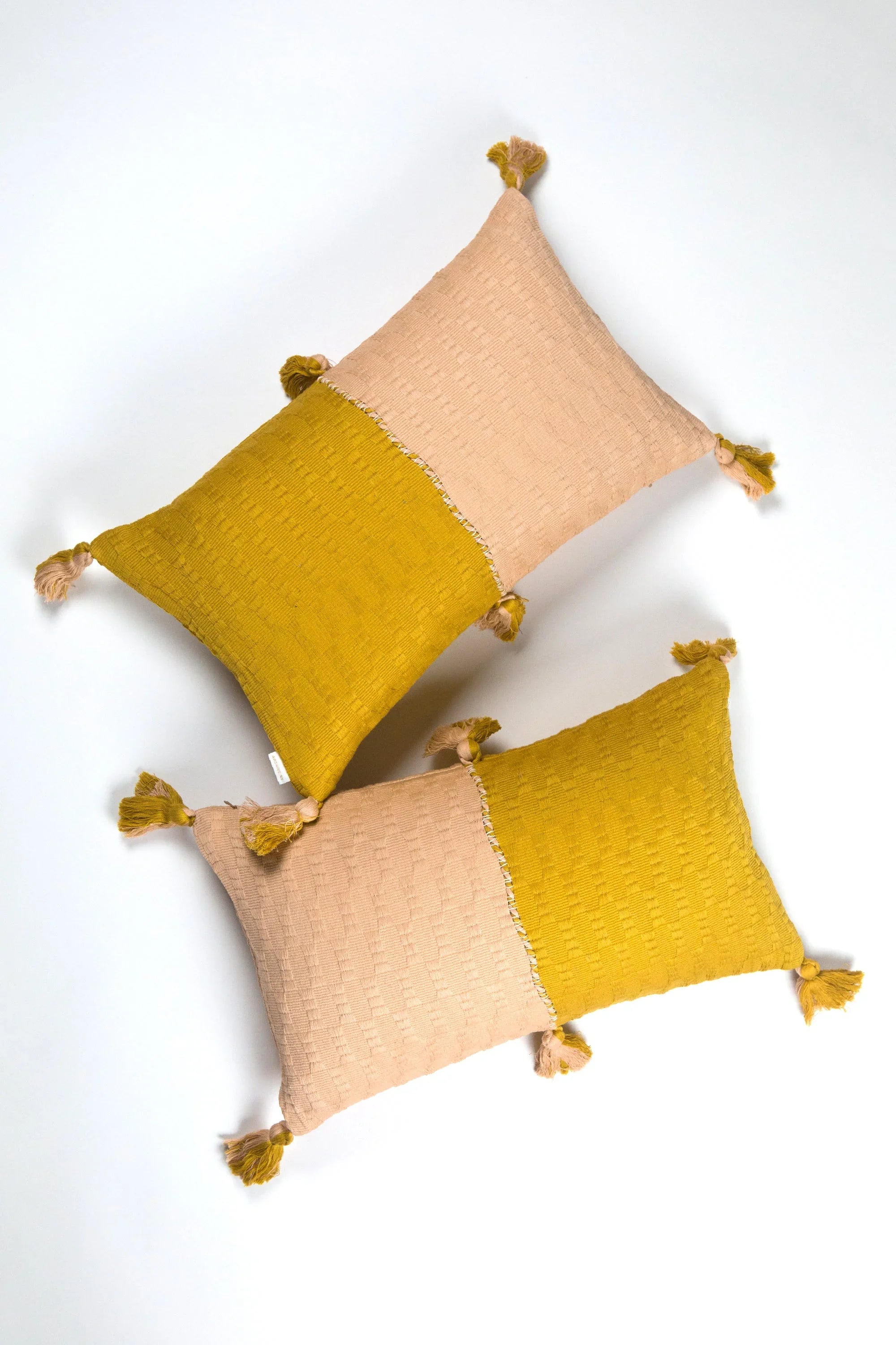 Antigua Pillow - Peach & Ochre Colorblocked Archive New York