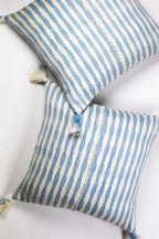 Antigua Pillow- Natural Faded Indigo 20"x20" Archive New York