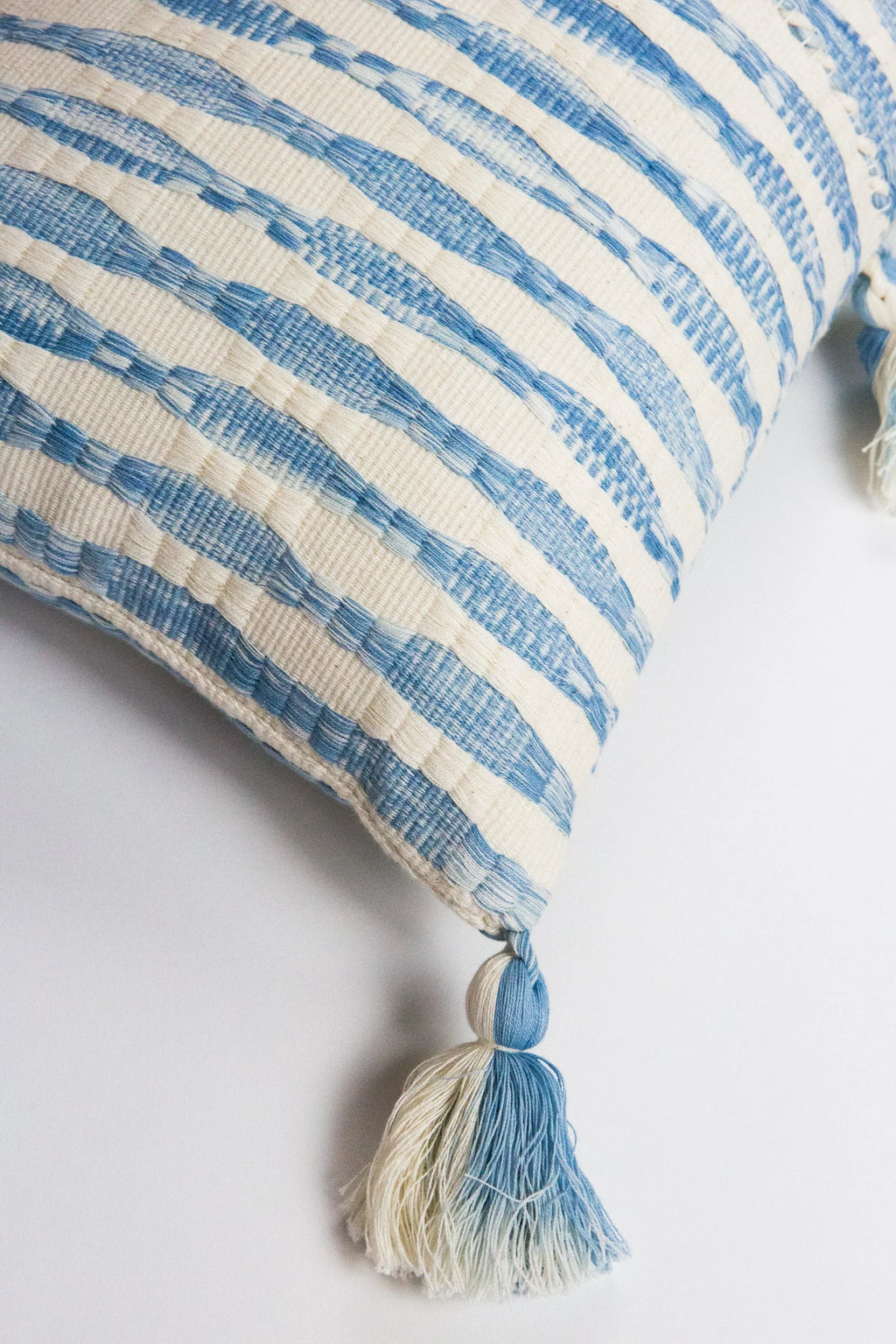 Antigua Pillow- Natural Faded Indigo 20"x20" Archive New York