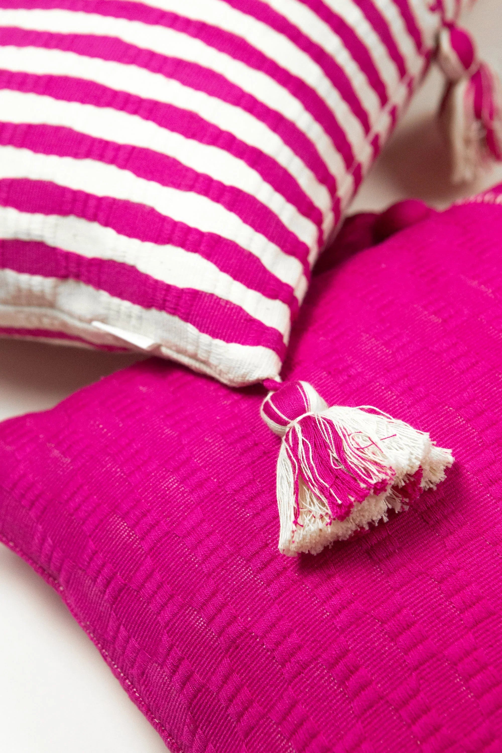 Antigua Pillow - Medium Blue / Fuchsia Archive New York