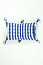 Antigua Pillow - Medium Blue / Fuchsia Archive New York