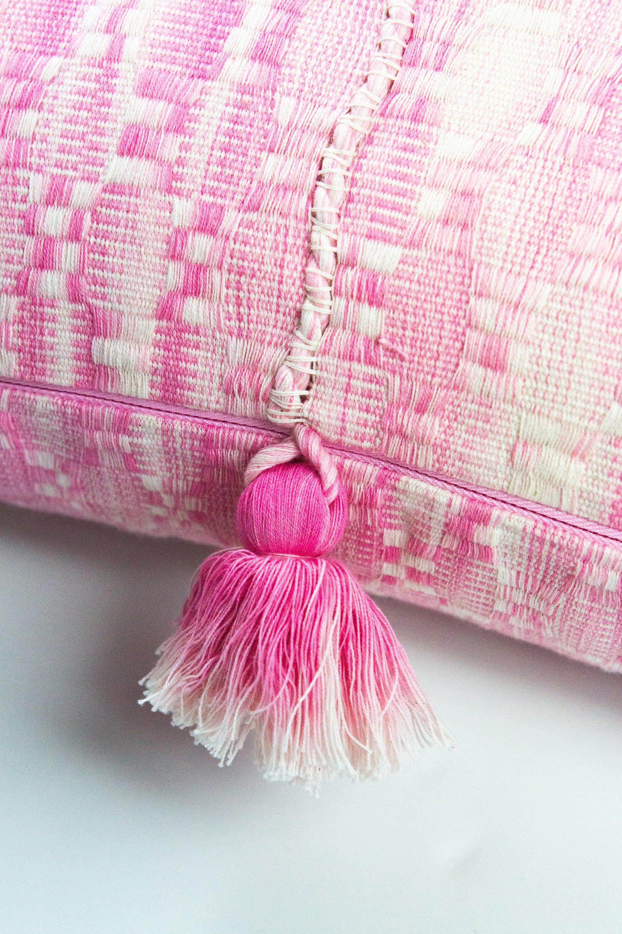 Antigua Pillow- Naturally Dyed Faded Pink Archive New York
