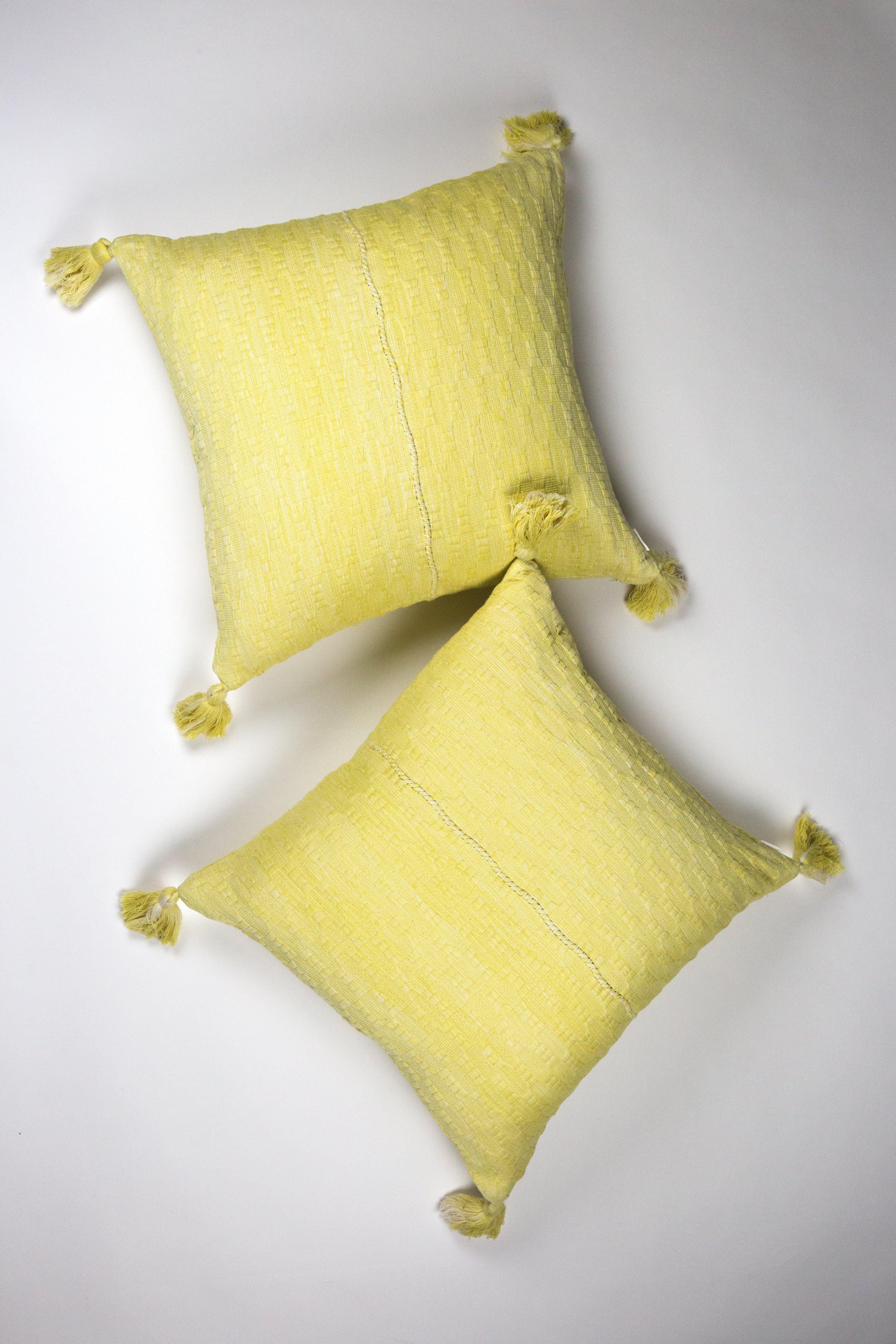 Antigua Pillow - Naturally Dyed Yellow Archive New York