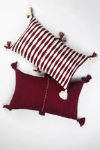 Antigua Pillow - Burgundy Stripe Archive New York