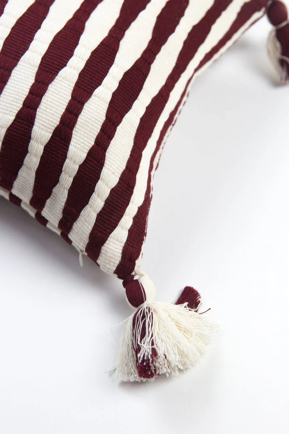 Antigua Pillow - Burgundy Stripe Archive New York