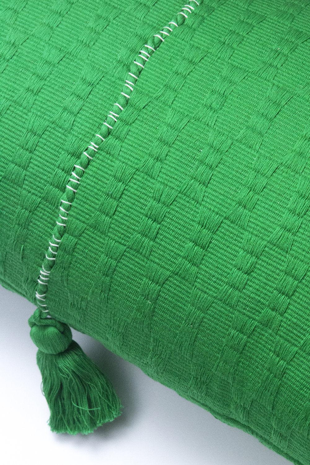 Antigua Pillow - Grass Green Stripe Archive New York