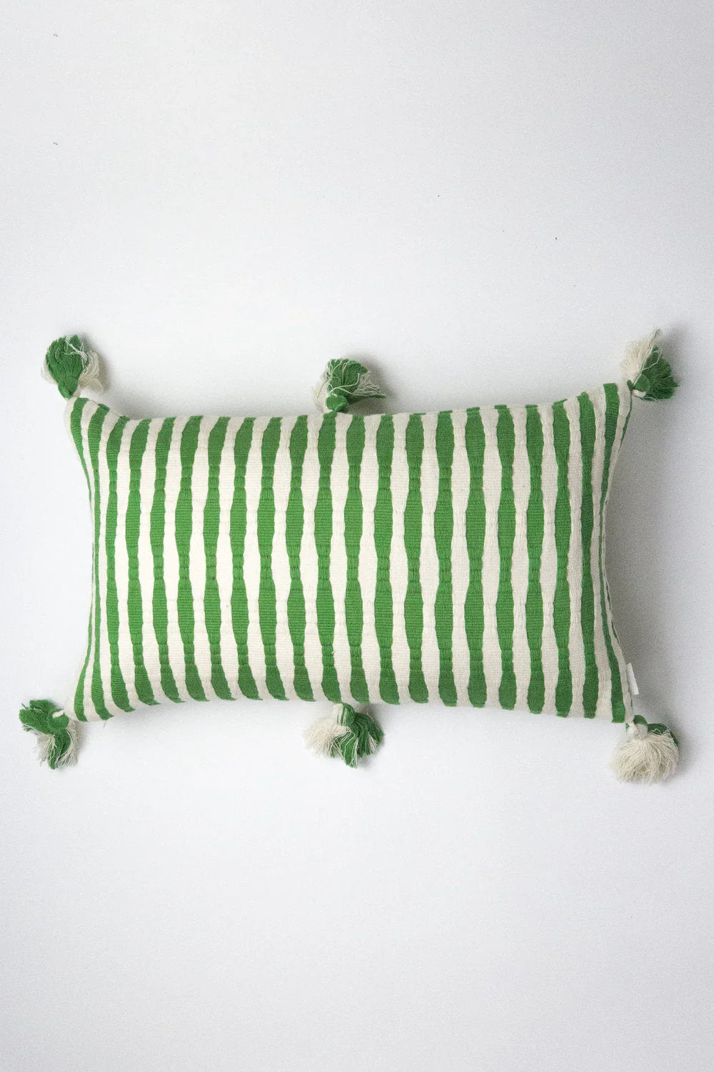 Antigua Pillow - Grass Green Stripe Archive New York
