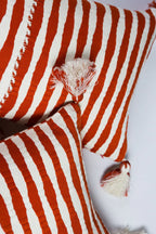 Antigua Pillow - Tomato Red Archive New York